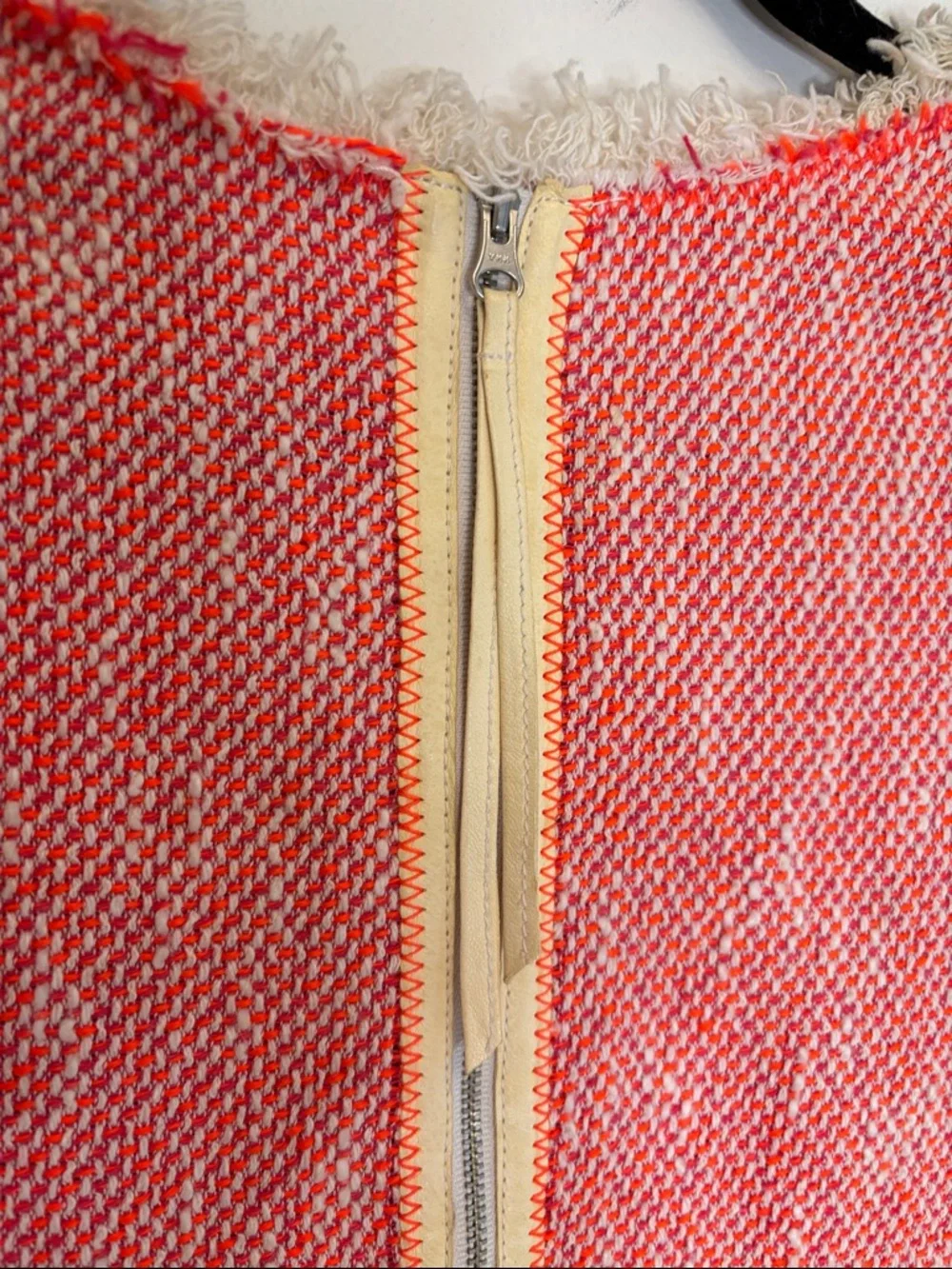 Rebecca Taylor Coral Tweed Shift Dress – Size 6 - Picture 10 of 14